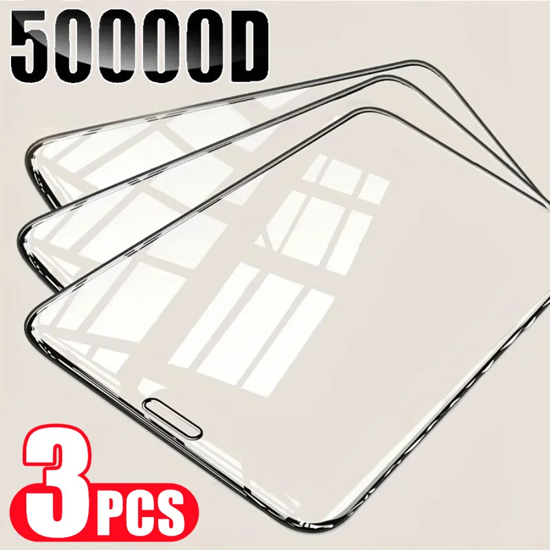 Eaiser-3Pcs Tempered Glass for iPhone 14 11 12 13 Pro Max Mini 7 8 14 15 Plus Full Cover Screen Protector for IPhone 15 PRO XR X XS MAX