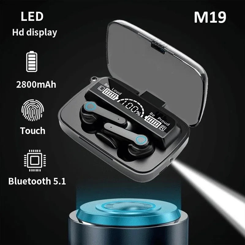 Eaiser M19 Headset TWS Earphone M10 Intelligente Touch Control Wireless Bluetooth-compatible Headphones Waterproof LED Display With Mic