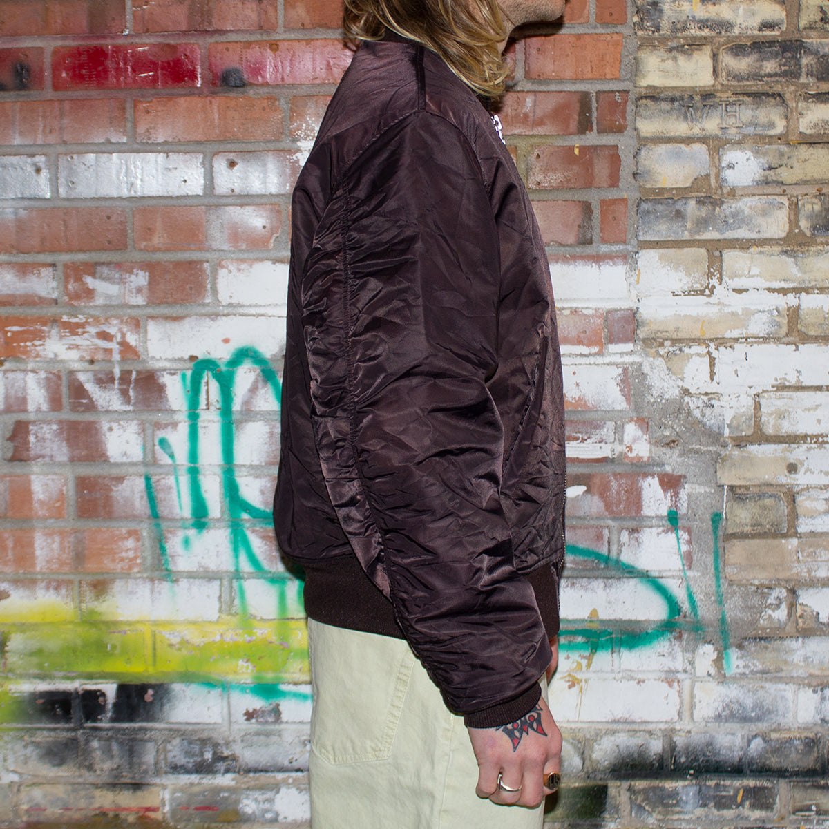 Dyed Nylon Bomber