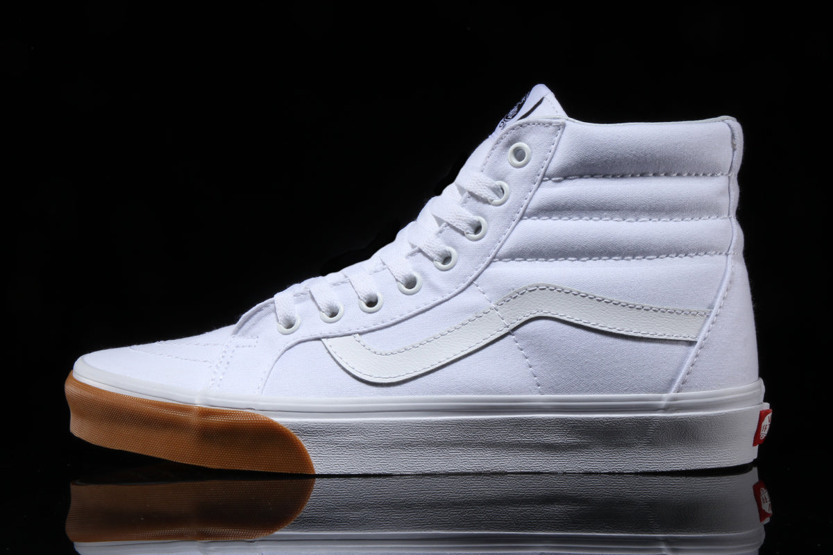 vans sk8 hi reissue white gum