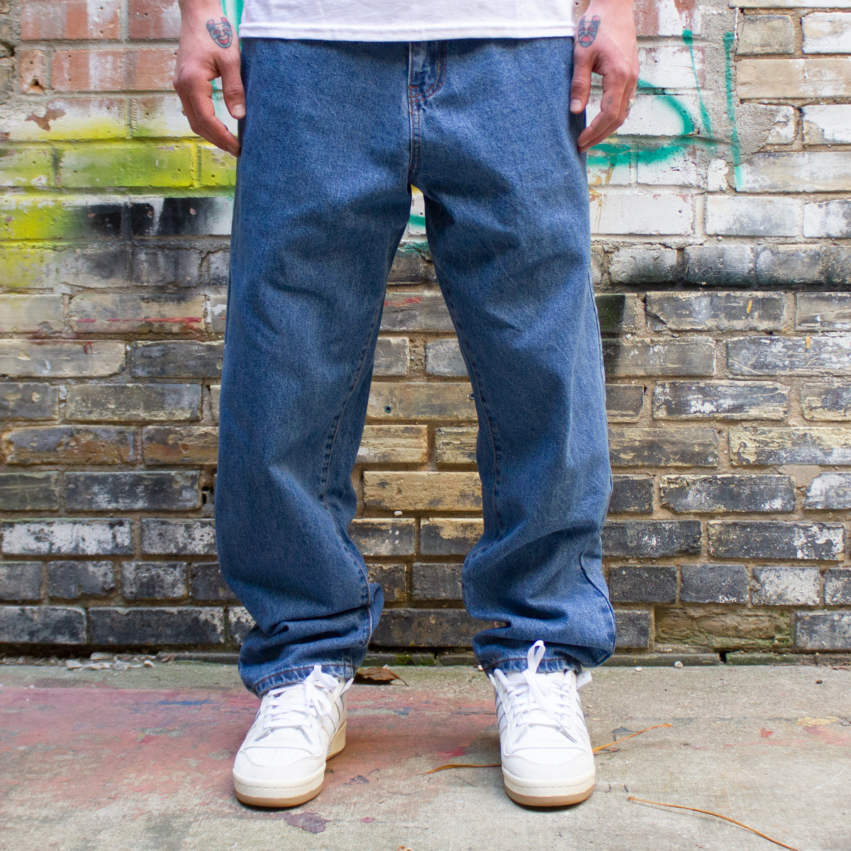 supreme Baggy Jean Dirty Indigo バギージーンズ-