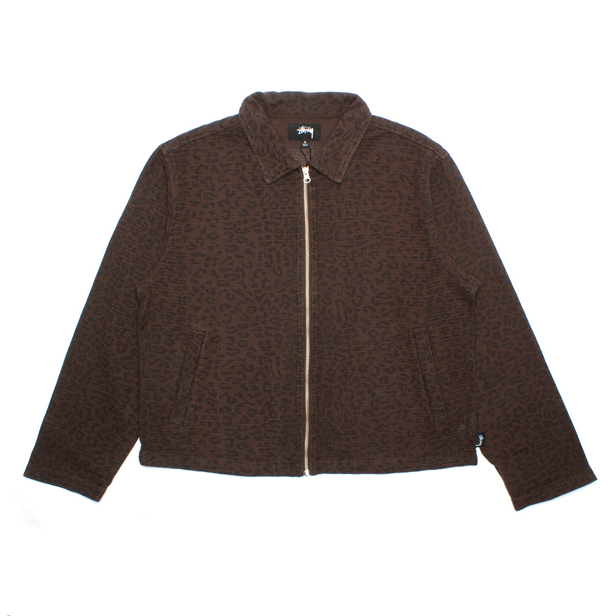 Leopard Mesh Zip Jacket