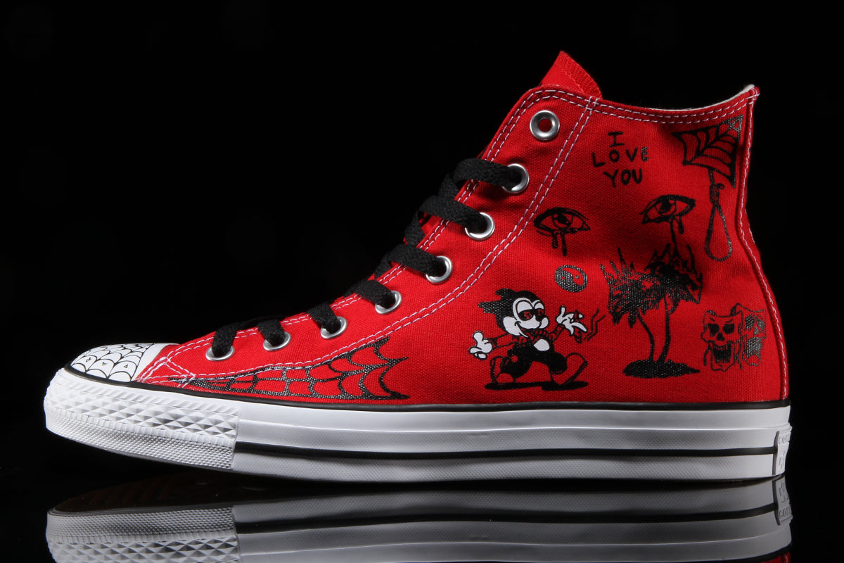 converse ctas pro hi sean pablo red skate shoes