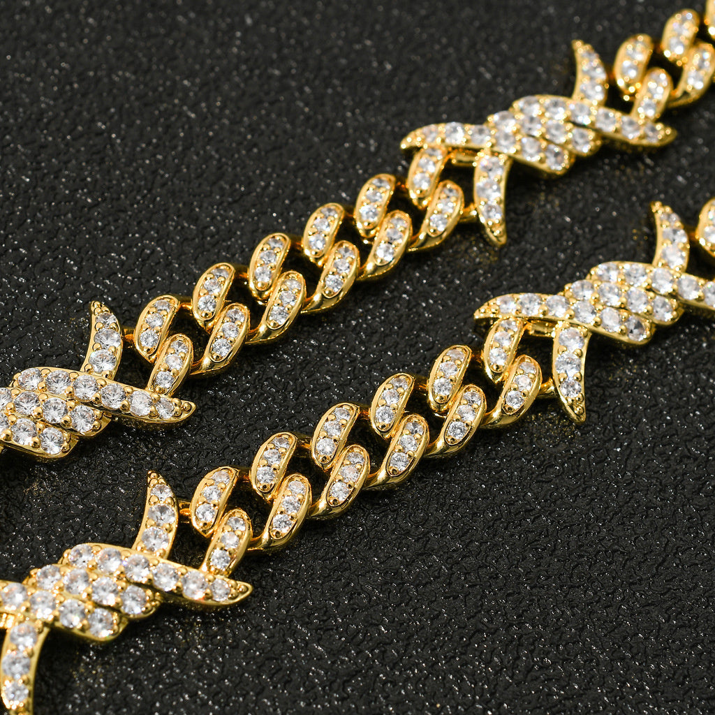 Diamond Miami Cuban Barbed Wire Chain – MLENS NEW YORK