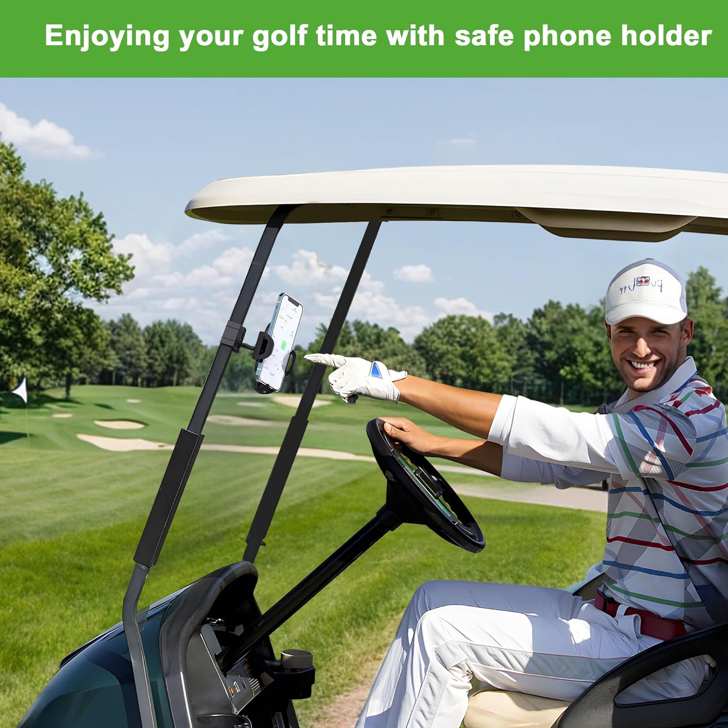 Cell Phone Mount for iPhone Golf Cart