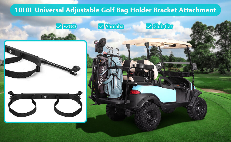 golf bag holder for golf cart