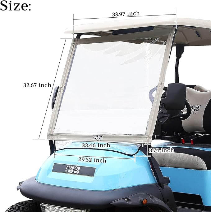 Club Car Precedent Golf Cart Windshield Size