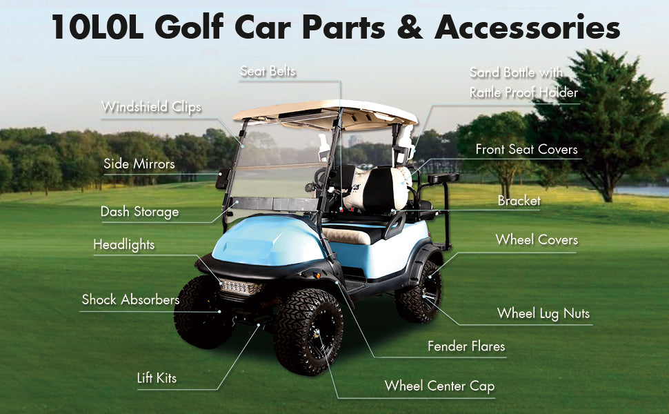 10L0L golf cart accessories installation