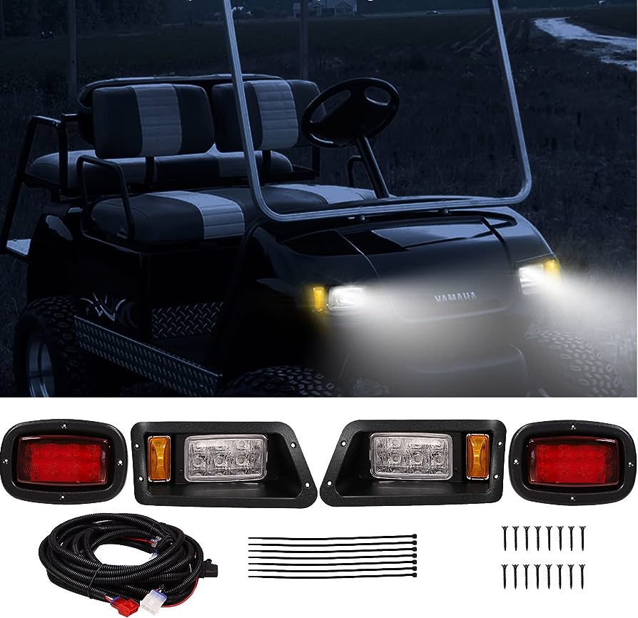 Golf cart headlight kit
