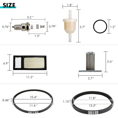 Golf Cart Tune Up Kit/Drive Belt/Starter Belt Size