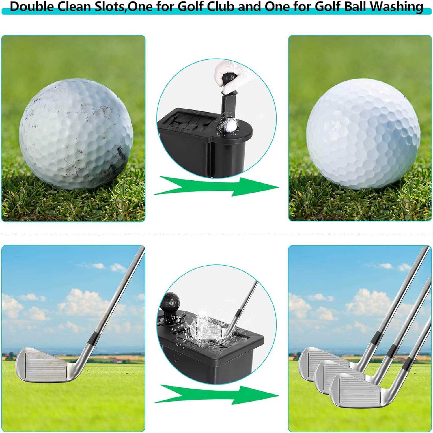 Golf ball and club cleaning kit