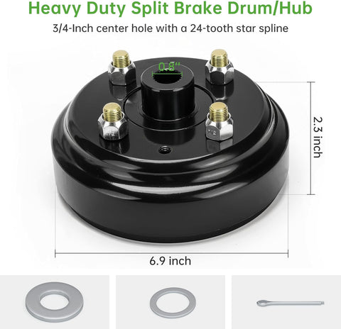 Brake Drum and Rear Wheel hub Assembly Size