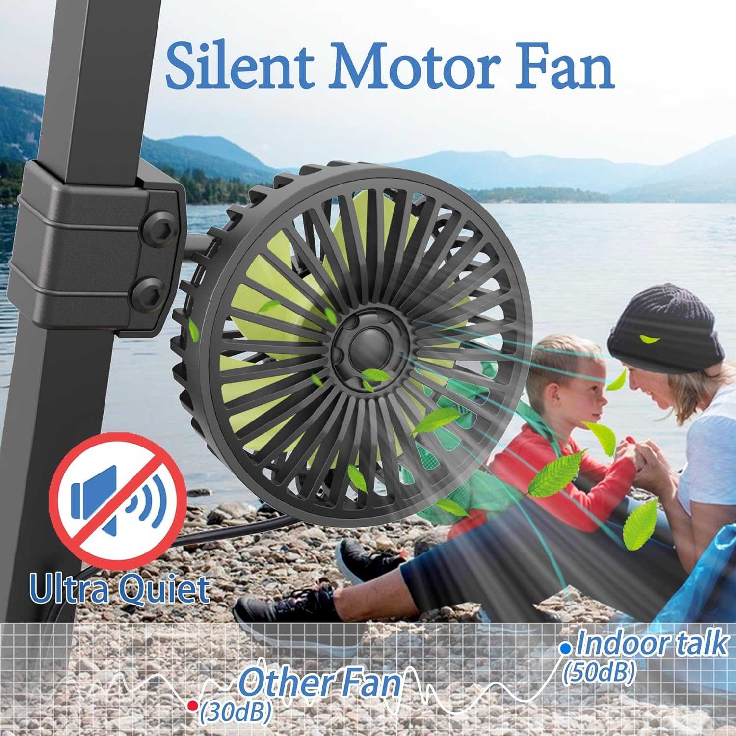 Mini Fan Quiet Personal Cooling Fan for Outdoor Travel Camping