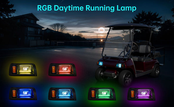 Golf Cart Roof LED Lights Luxury Universal Accessory - 10L0L