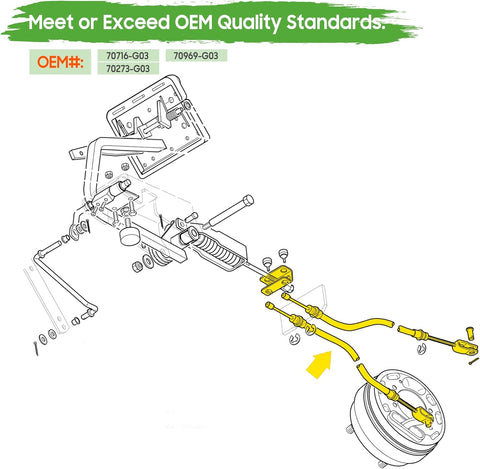 Golf Cart Brake Cable for EZGO