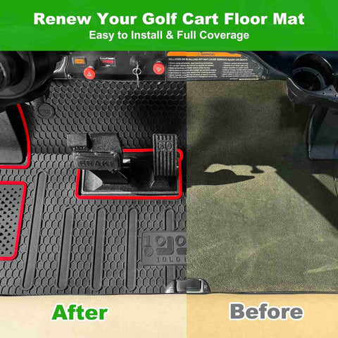10L0L Golf Cart Full Coverage Floor Mat for Club Car Precedent
