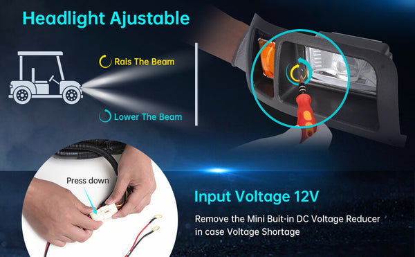 10L0L Golf Cart Light Kit Installation Details