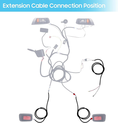 Golf Cart Tail Light and Power Extension Cord