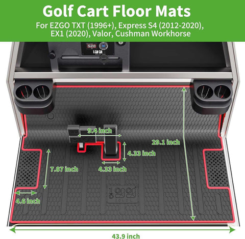 10L0L Golf Cart Floor Mat for EZGO TXT 1996-up