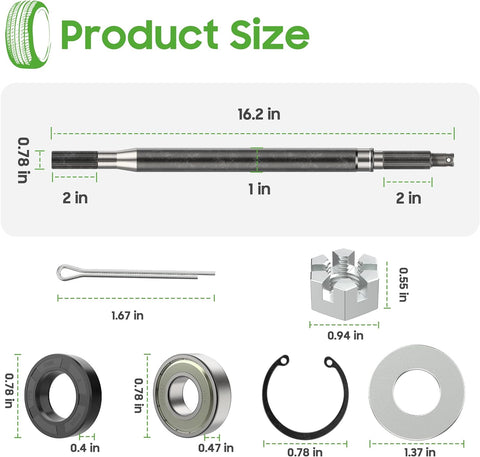 10L0L Golf Cart RXV Rear Spline Axle Shaft