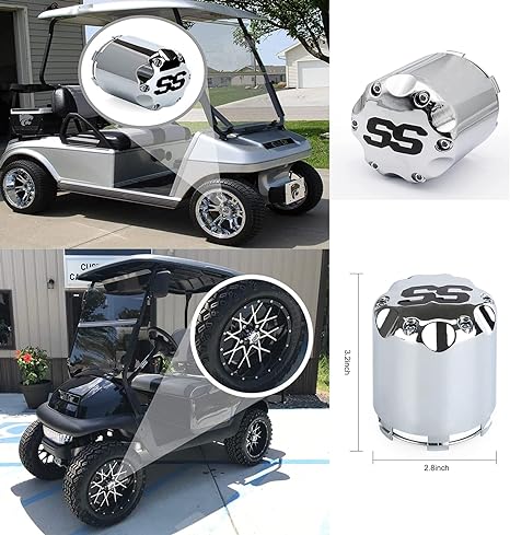 Stainless Steel Golf Cart Hub Caps