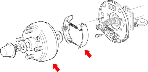 Golf cart brake pad installation diagram