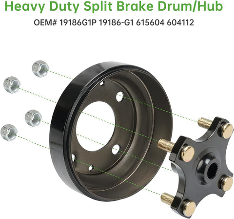 Heavy Duty Split Brake Drum and Rear Wheel hub