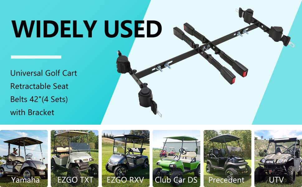 Club Car, EZGO, Yamaha Golf Cart Seat Belts