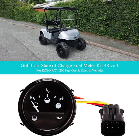 EZGO 48V Golf Cart Battery Meter & Fuel Meter