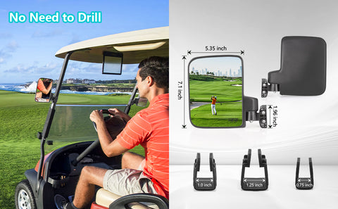 Golf Cart Accessories 10L0L Golf Cart Mirror