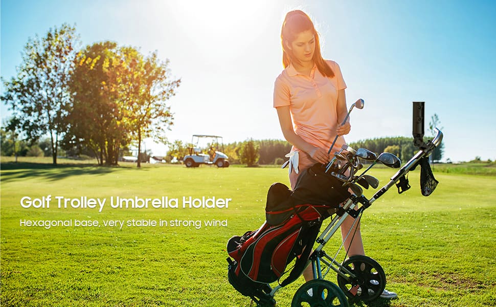 Heavy Duty Golf Cart Umbrella Holder Universal Stroller, Wheelchair, Beach Chair