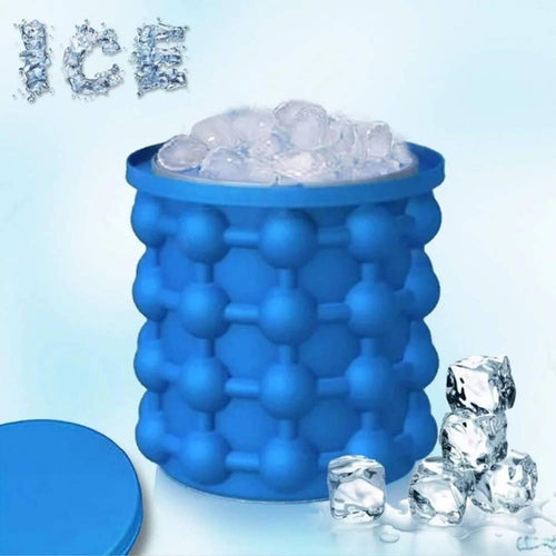 Ice Cube Maker Genie Space Saving Kitchen Ice Bucket Summer Beach Magic ice Box (Multicolor)