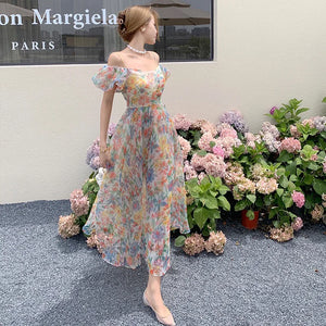 Rarove-2024 Spring/Summer Fashion Women's Dresses Summer 2023 New Clothing Elegant Holiday Sexy Vintage Beach Dress Evening Party Korean Female Floral Long Dress. - Rarove