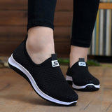 Women's Sneakers Breathable Mesh Wedges Summer Shoes For Women Walking Shallow Solid Non Slip Casual Shoes Girls Tennis Rubber