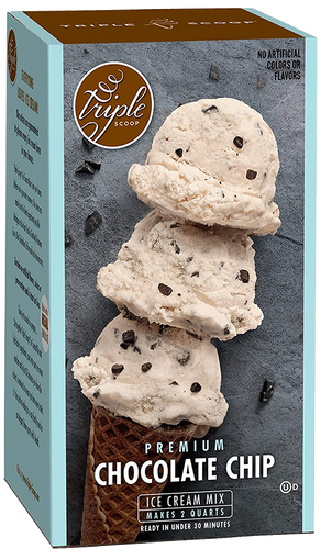 Triple Scoop Ice Cream Mix, Premium Vanilla, starter for use with home ice  cream maker, non-gmo, no artificial colors or flavors, ready in under 30