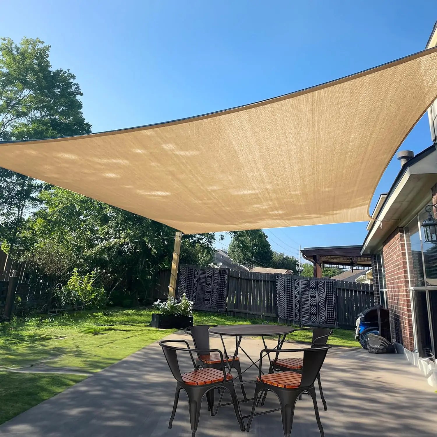 Breathable Rectangle Sun Shade Sail