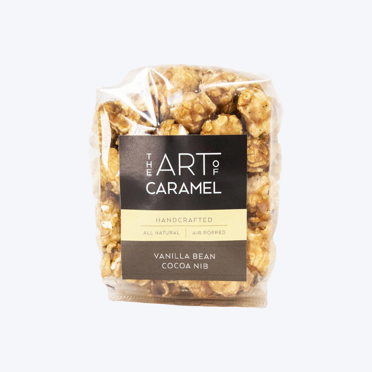 Vanilla bean cocoa nib flavored popcorn by The Art of Caramel