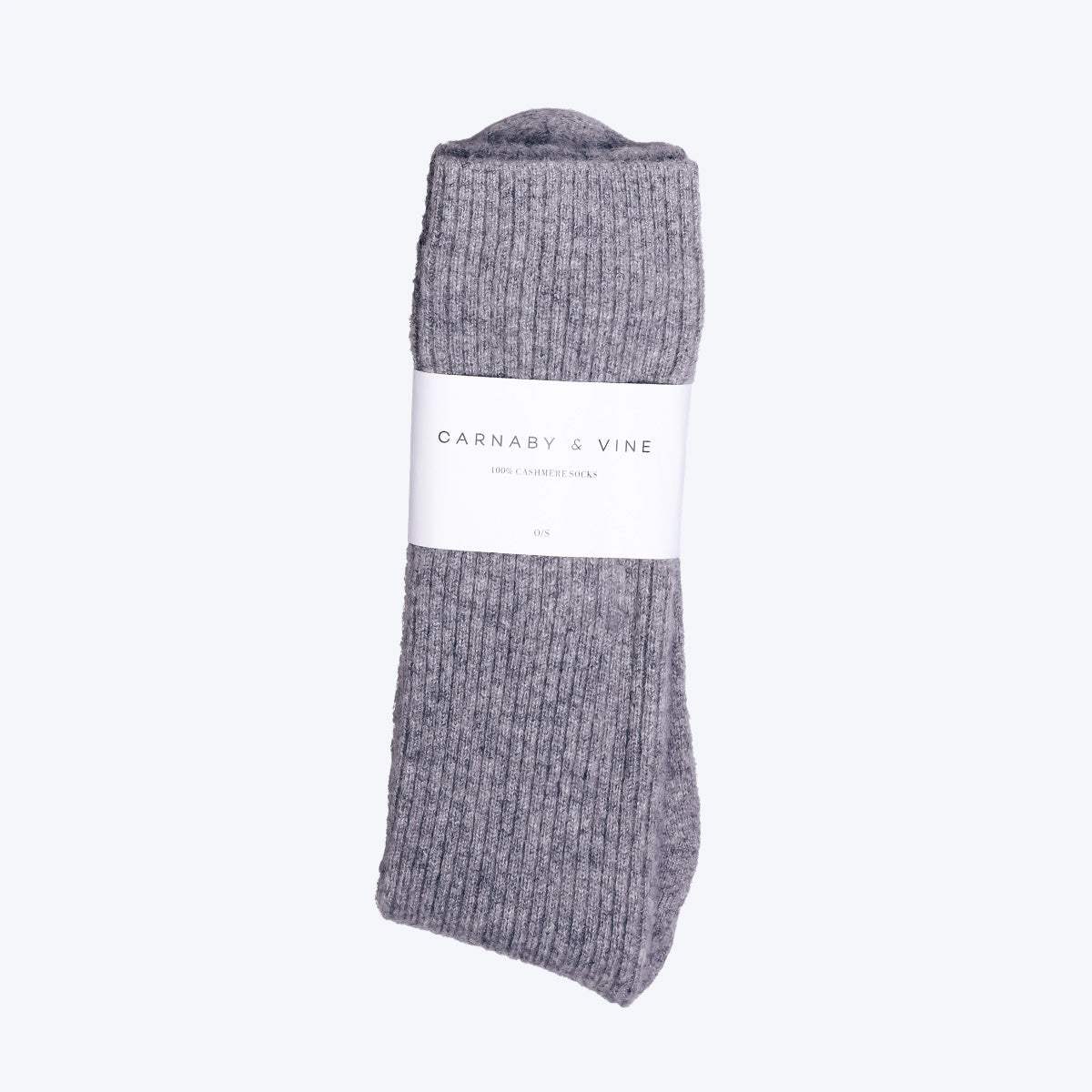 Gray 100% Cashmere Socks by Carnaby and Vine