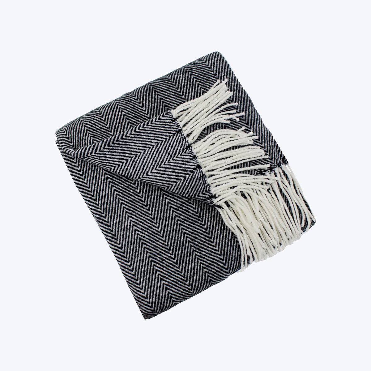 Gray herringbone blanket: part of the Los Angeles Home gift set