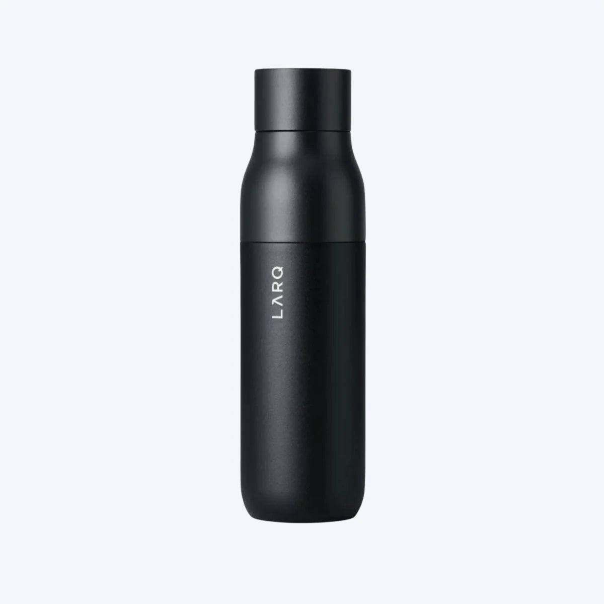 The LARQ self-cleaning water bottle in black.