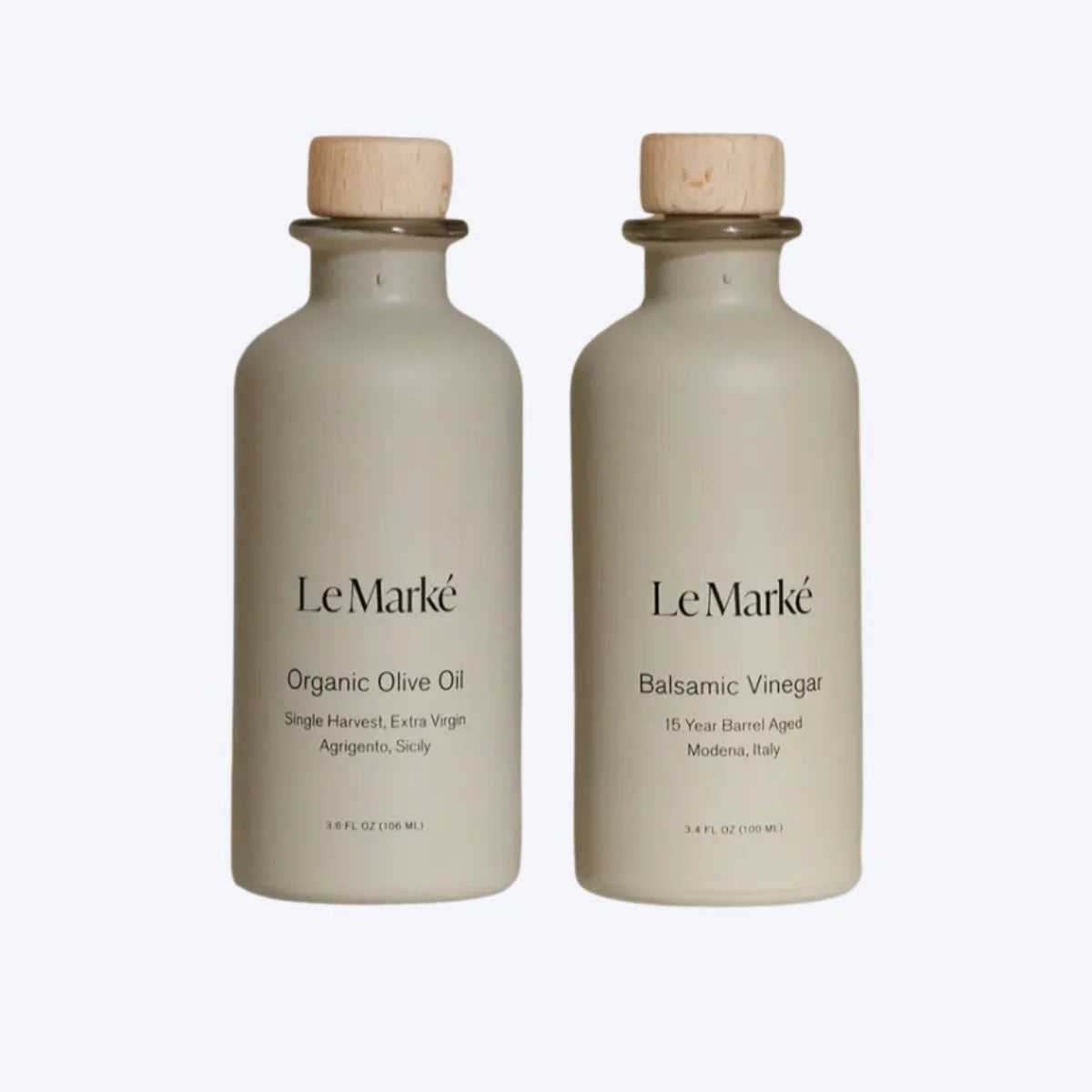 Organic olive oil and vinegar set from Le Marke.