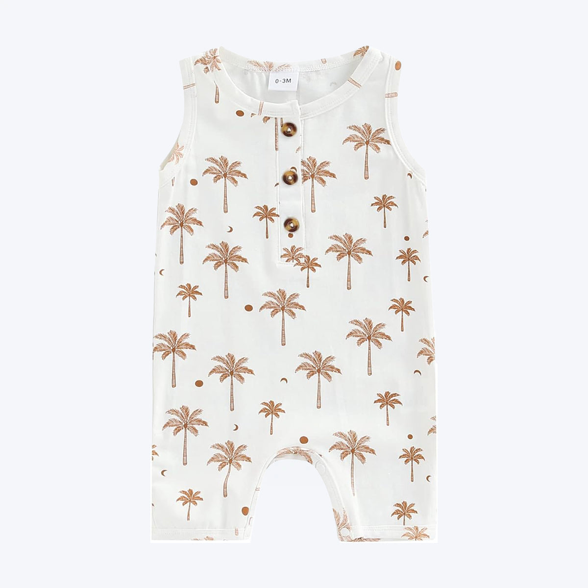 a baby onesie a palm tree print: part of the Los Angeles Baby gift set.