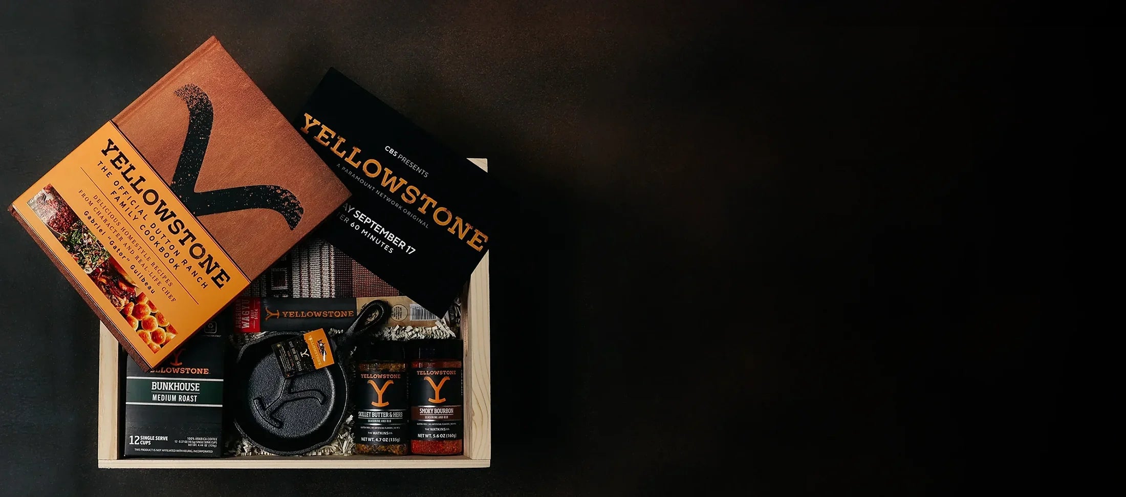 Carnaby and Vine Product Gifting Header Image of Yellowstone Gift Box for CBS