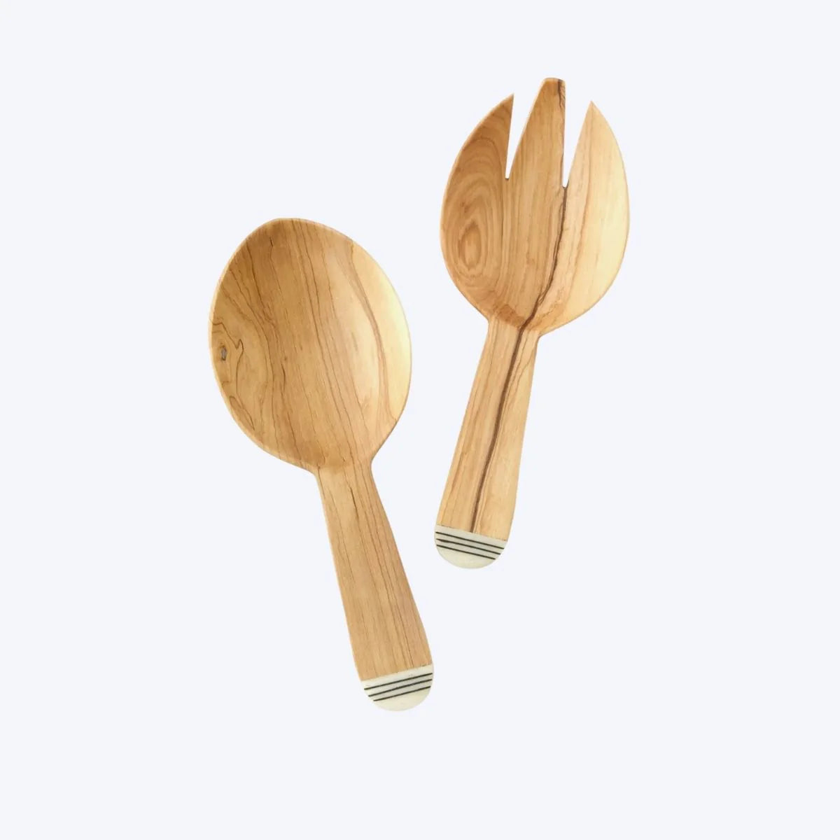 Wooden Salad Utensils set by Swahili Modern.