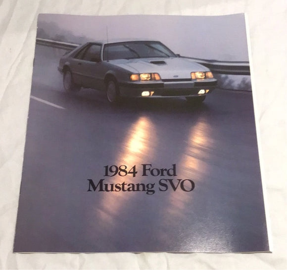 1984 Ford Mustang SVO dealer sales brochure