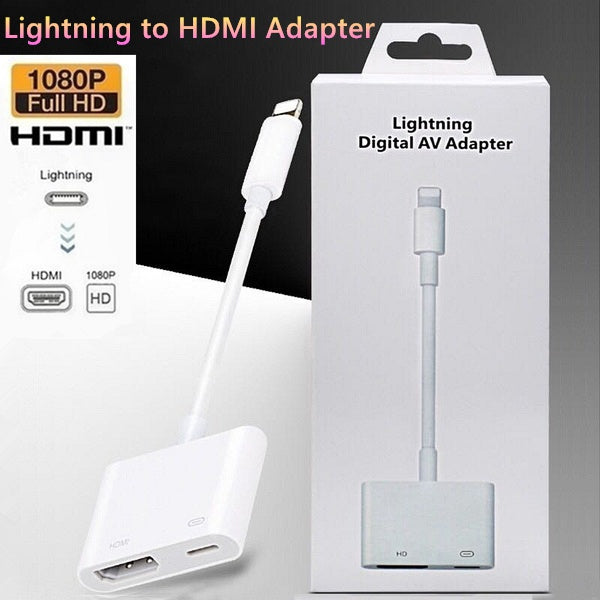 Lightning To HDMI Digital AV Display Video Adapter For iPhone iPad –  Marketzone Christchurch
