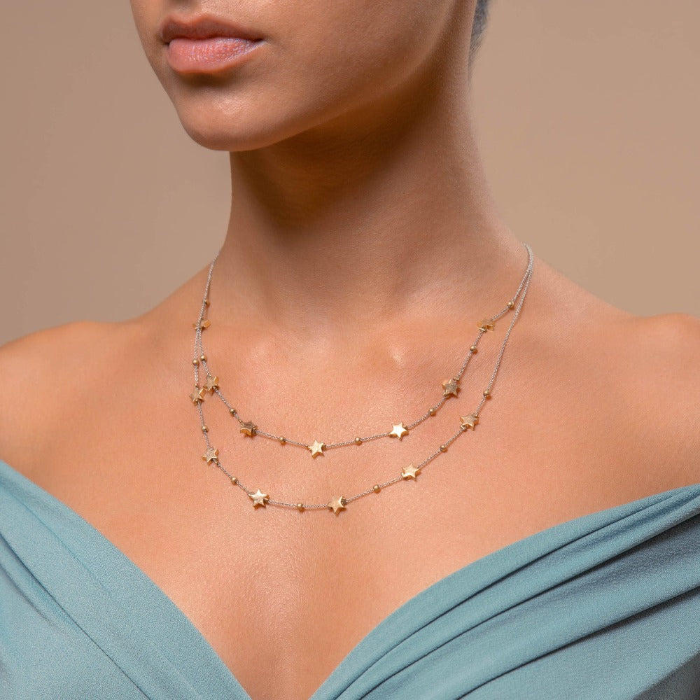 Gold & Silver Multi-Layer Necklace