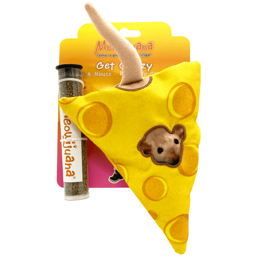 Meowijuana Get Cheezy Refillable Cheese & Mouse Cat Toys