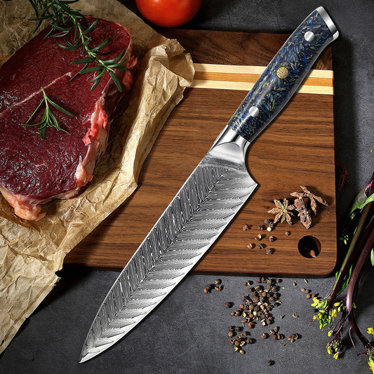 Cuchillo de chef Damasco de 8 pulgadas cuchillo japonés Kiritsuke Japón  VG-10 de acero inoxidable forjado de alto carbono cuchillo de cocina – Yaxa  Store