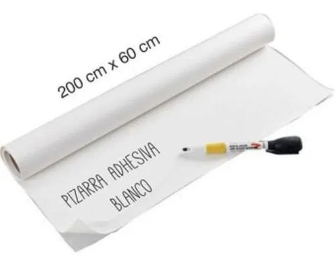 GENERICO Pizarra Adhesiva Blanca + 3 Plumones (45cm*1mts)